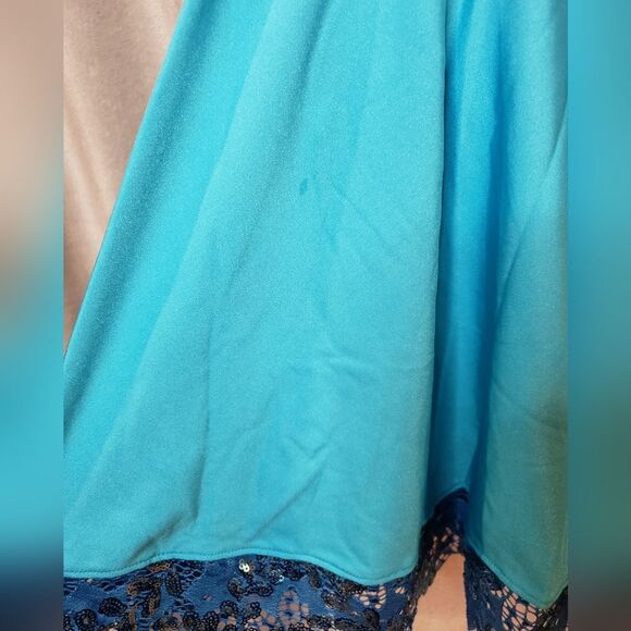 Jazz, tap, contemporary Dance Costume, Blue, Medium Adult - Picture 3 of 9